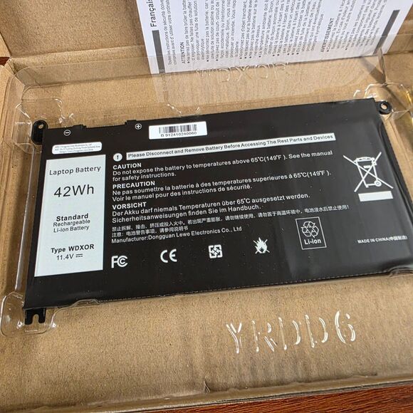 42WH WDX0R Laptop Battery Replacement Dell Inspiron 13 15 3000 5000 7000 Series - Picture 7 of 7